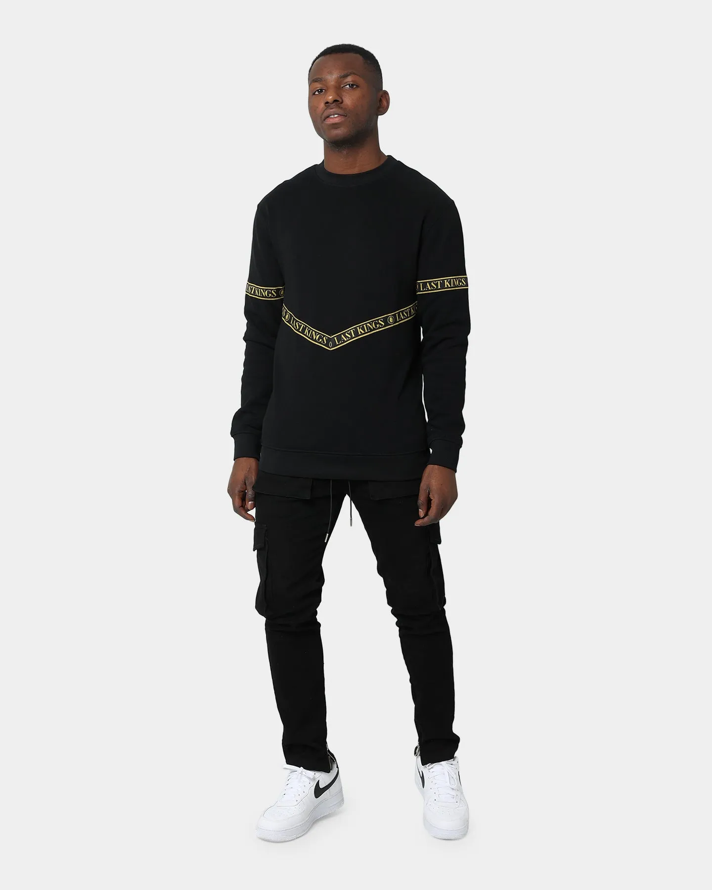 Last Kings Triangle Taped Crewneck Black/Gold