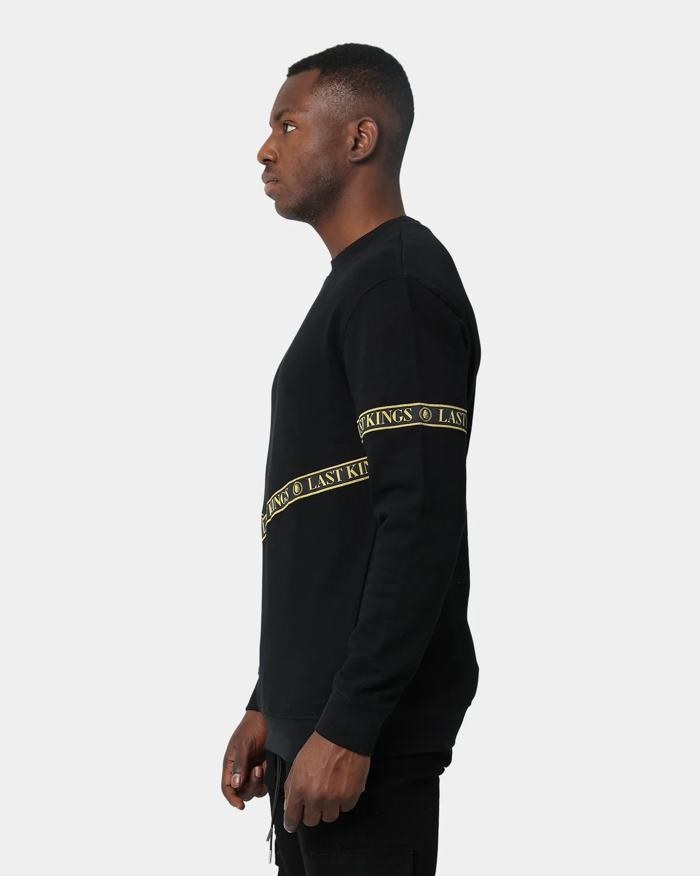 Last Kings Triangle Taped Crewneck Black/Gold