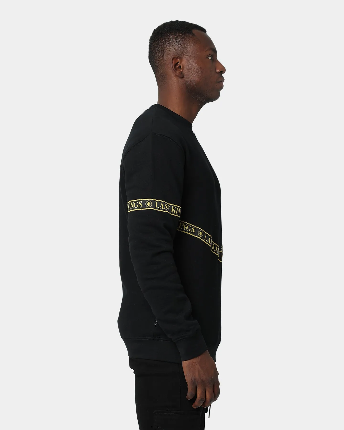 Last Kings Triangle Taped Crewneck Black/Gold
