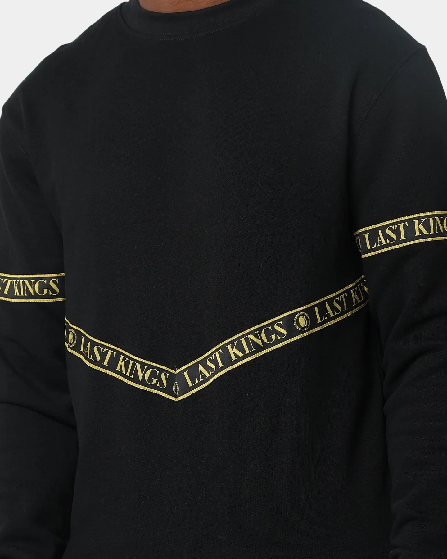 Last Kings Triangle Taped Crewneck Black/Gold
