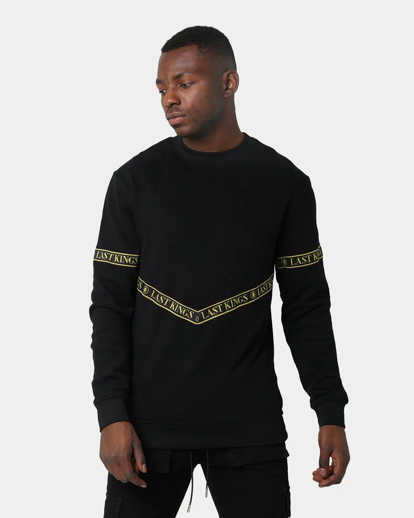 Last Kings Triangle Taped Crewneck Black/Gold