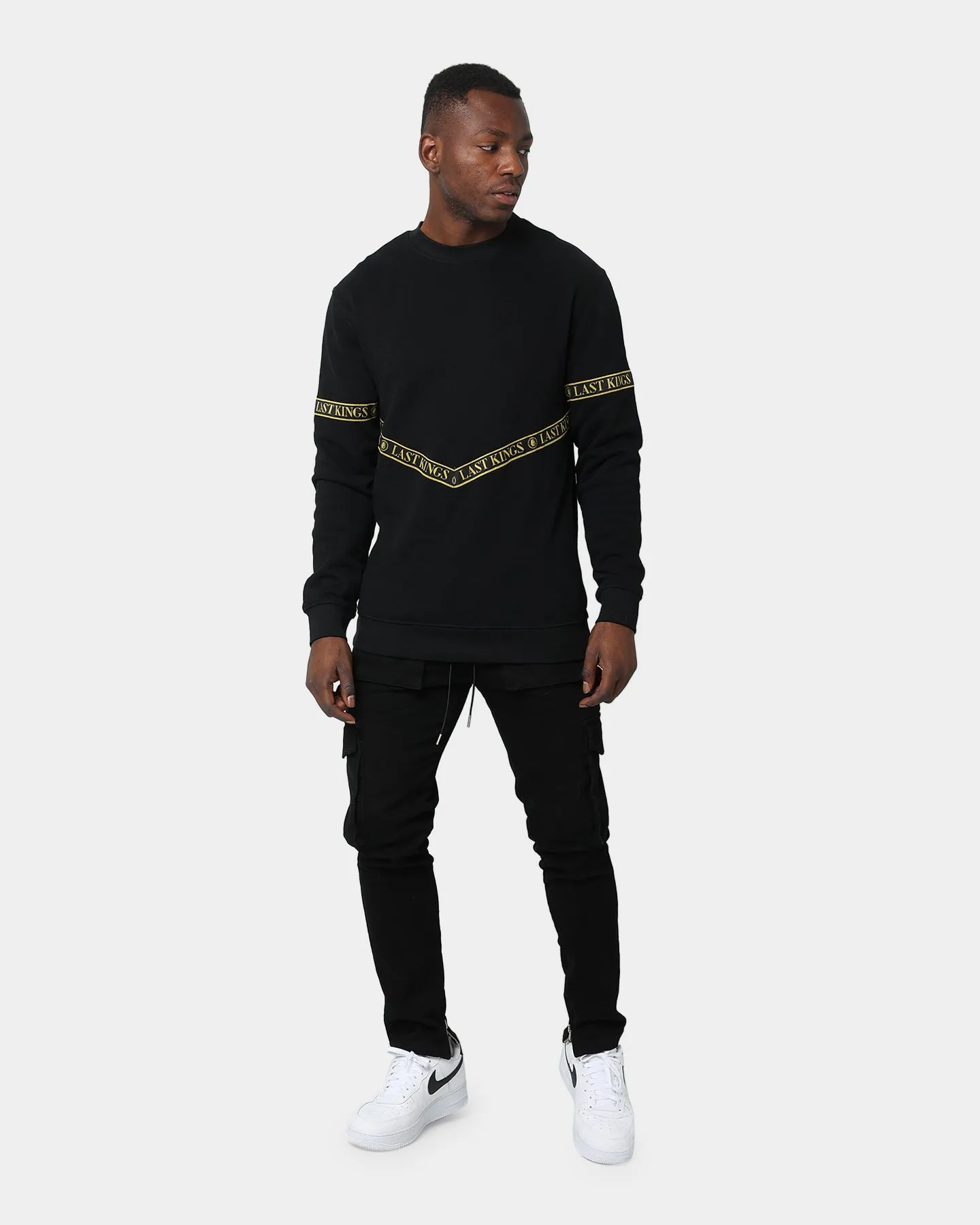 Last Kings Triangle Taped Crewneck Black/Gold