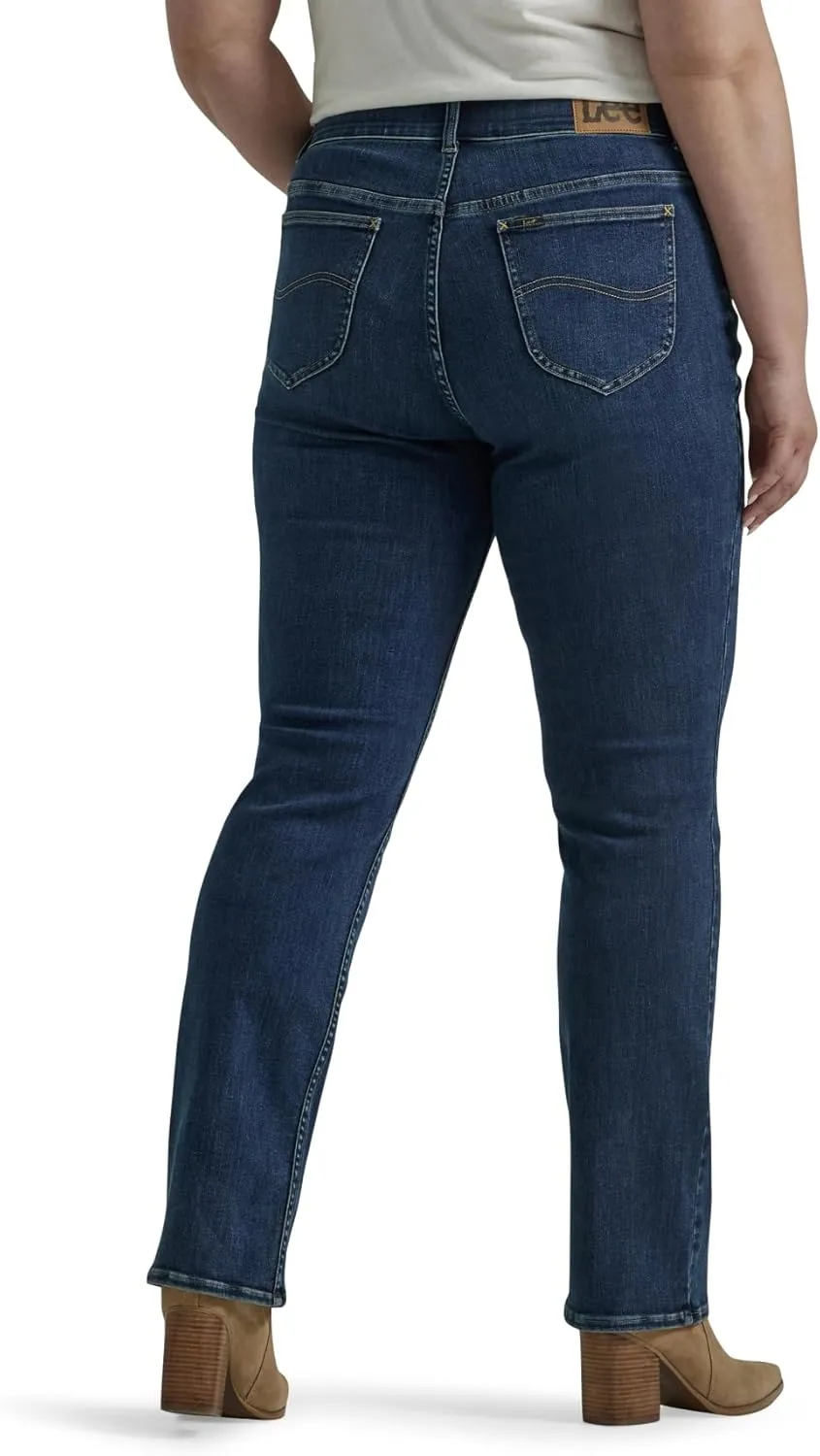 Lee womens Plus Size Ultra Lux Comfort With Flex Motion Straight Leg Jean