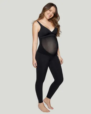 Legging para el embarazo con soporte lumbar y banda que soporta el abdomen