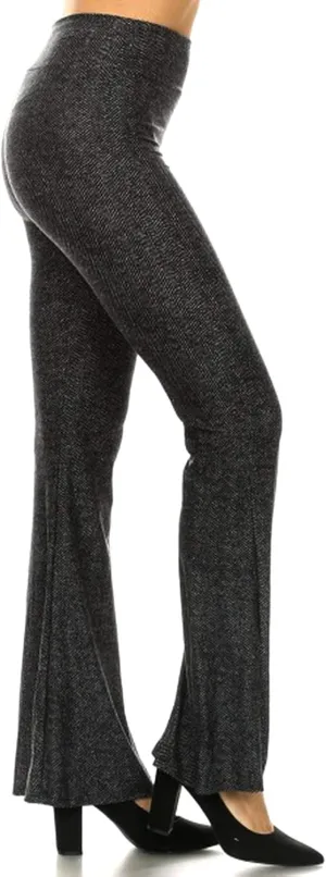Leggings Depot Women's High Waist Flared Casual, Work, Lounge Palazzo Pants-Wide Leg