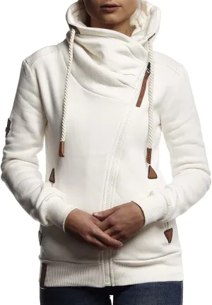 Leif Nelson women's Jacket Hooded Hoodie oversize Full-Zip Sweatshirt Sweater Pullover Longsleeve Long Sleeve Casual LN10260