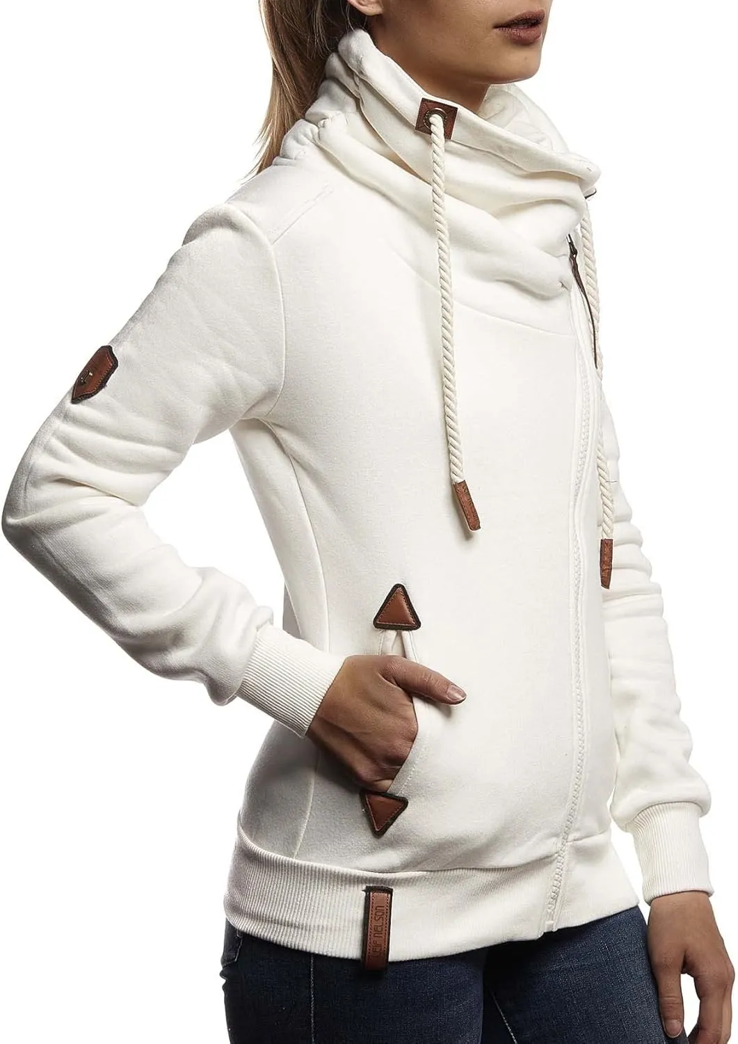 Leif Nelson women's Jacket Hooded Hoodie oversize Full-Zip Sweatshirt Sweater Pullover Longsleeve Long Sleeve Casual LN10260