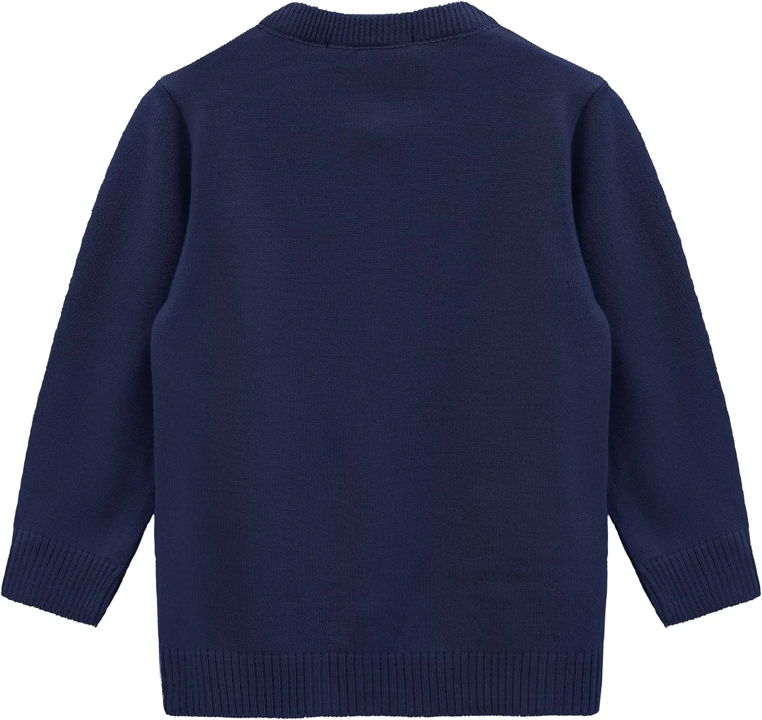 Lilax Little Girls' Knit Basic Cardigan, Long Sleeve Button Up Sweater