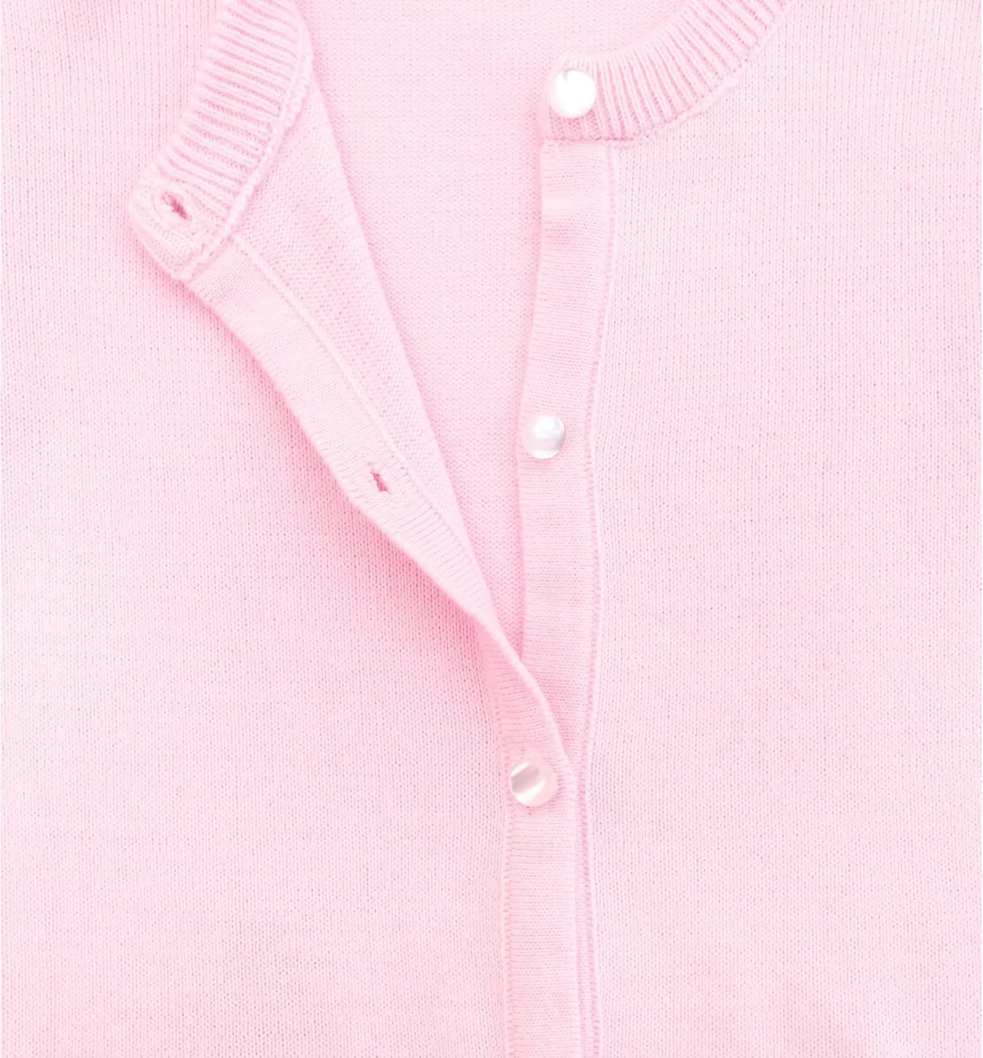 Lilax Little Girls' Knit Basic Cardigan, Long Sleeve Button Up Sweater