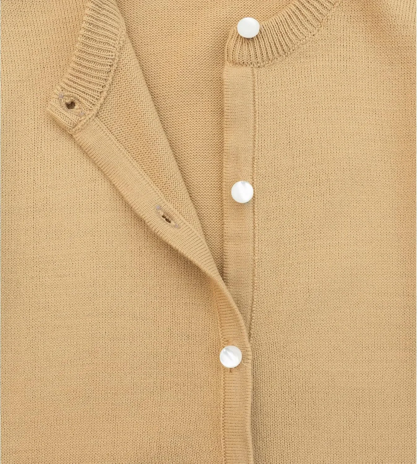 Lilax Little Girls' Knit Basic Cardigan, Long Sleeve Button Up Sweater