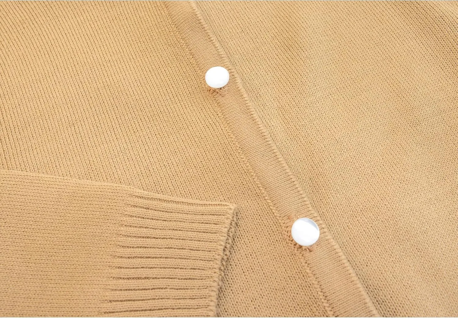 Lilax Little Girls' Knit Basic Cardigan, Long Sleeve Button Up Sweater