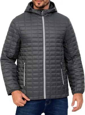 Little Donkey Andy Puffer Jacket Men Winter Coat with Hood Lightweight Jackets Waterproof with Recycled Insulation Outdoor
