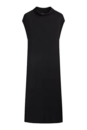 Long Knit Dress With A Mock Turtleneck