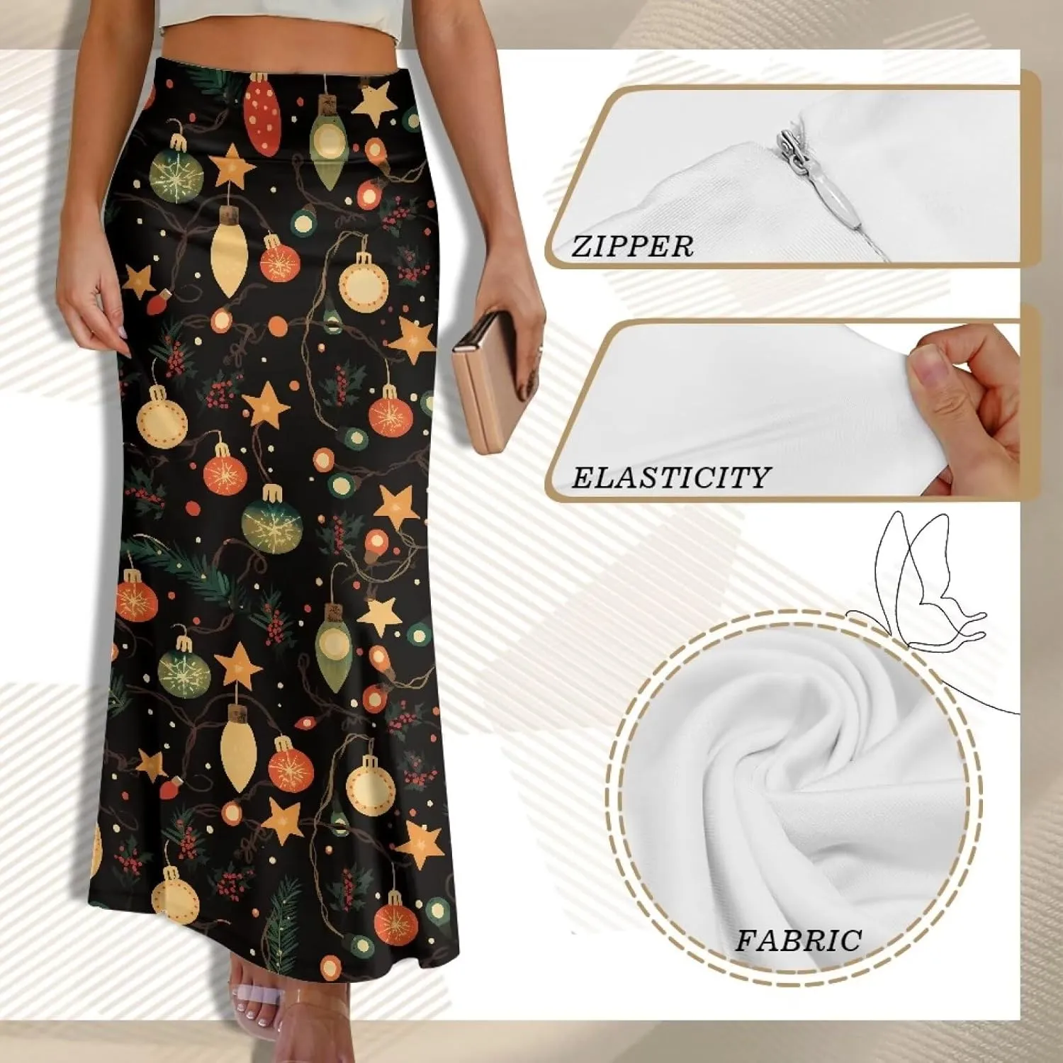 Long Skirts for Women Fall Flared Midi Skirt Flowy Maxi Skirt High Waist Ankle Length Pencil Skirt A-Line Skirts