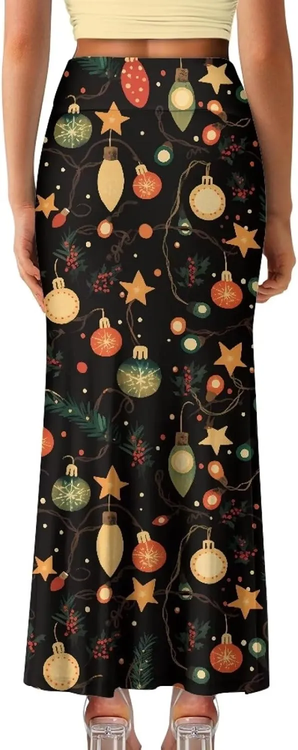 Long Skirts for Women Fall Flared Midi Skirt Flowy Maxi Skirt High Waist Ankle Length Pencil Skirt A-Line Skirts