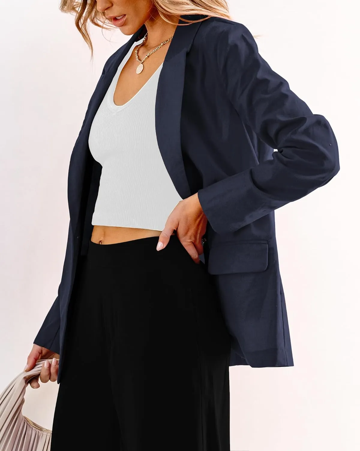 luvamia Blazers for Women Business Casual Dressy Work Fashion Lightweight Spring Summer Linen Unlined 2025 Suit Jackets