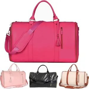 Luxemega Travel Bag,Luxemega Bag,2 in 1 Jennibag Travel Bags for Women,Roll Up Garment Bag,Waterproof Foldable(Rose red)