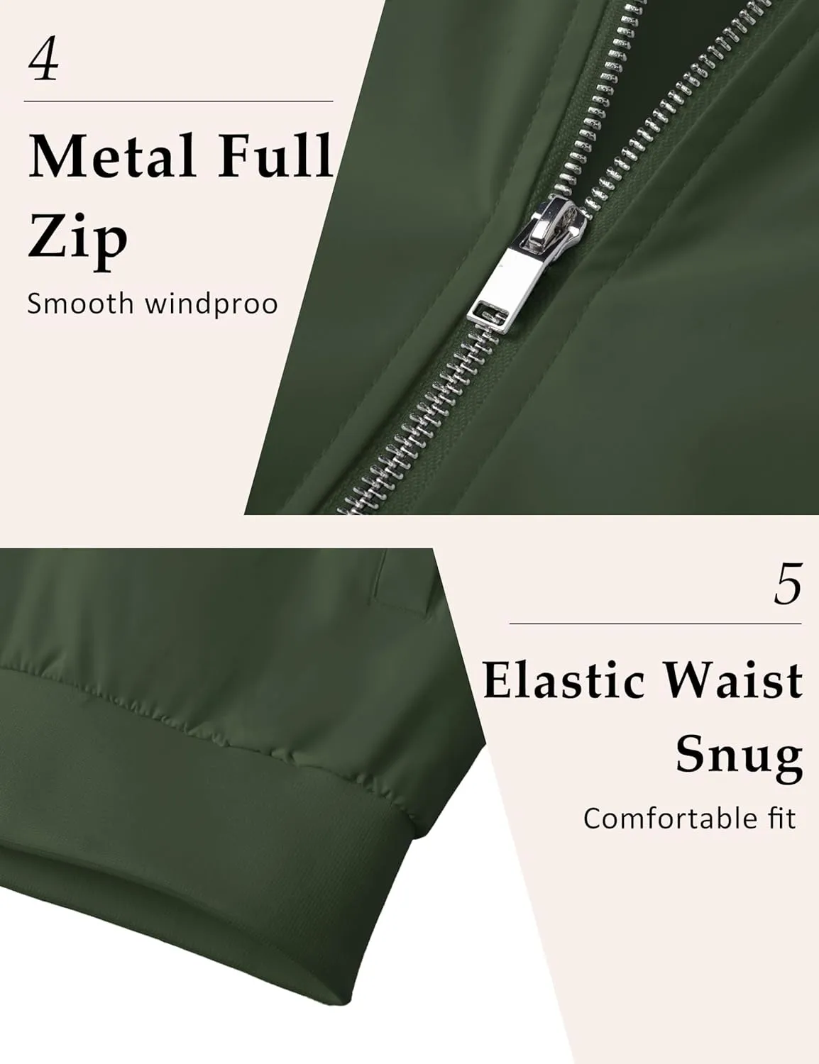 MAGCOMSEN Men's Bomber Jacket Lightweight Casual Windbreaker Spring Fall Zip Up Coat with 5 Pocket
