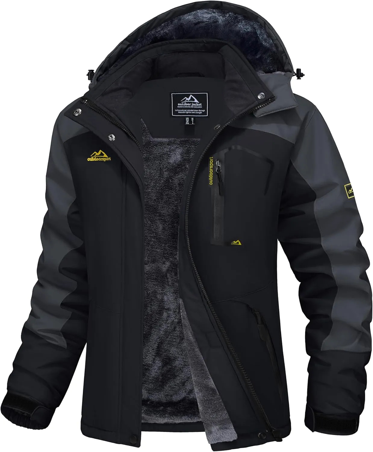 MAGCOMSEN Women's Ski Jacket Waterproof Insulated Snow Jacket Warm Windproof Winter Coats with Hood Fleece Lined Jacket