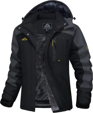 MAGCOMSEN Women's Ski Jacket Waterproof Insulated Snow Jacket Warm Windproof Winter Coats with Hood Fleece Lined Jacket