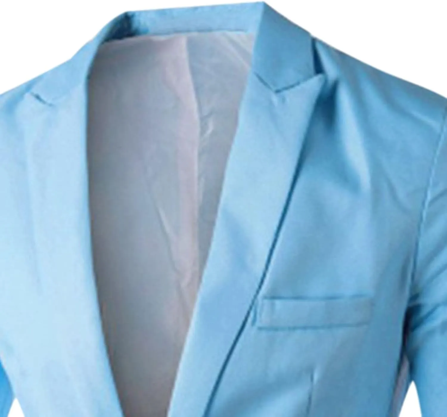 Men Casual Blazer Jackets Slim Fit Suits Jacket One Button Business Sports Coat Solid Long Sleeve Office Work Tops