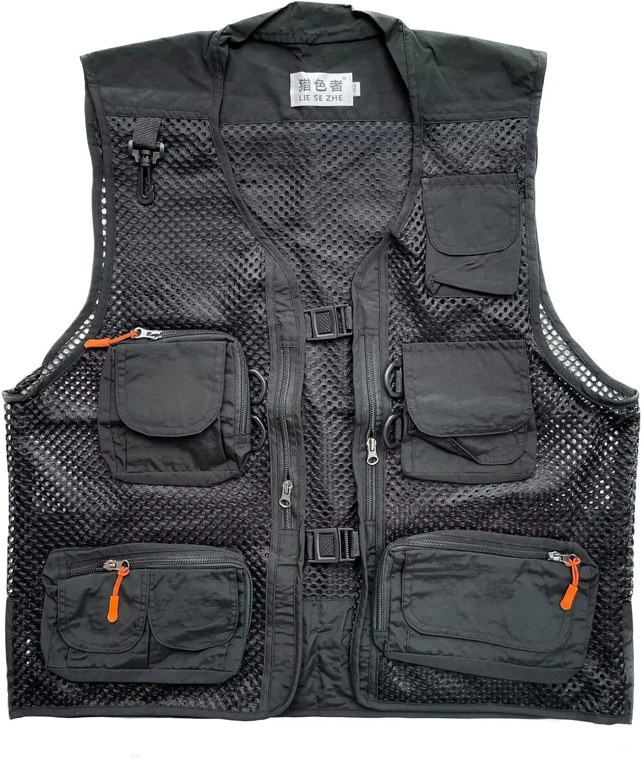 Men Mesh Breathable Multi-Pocket Vest Outdoor Travelers Fly Fishing Photography