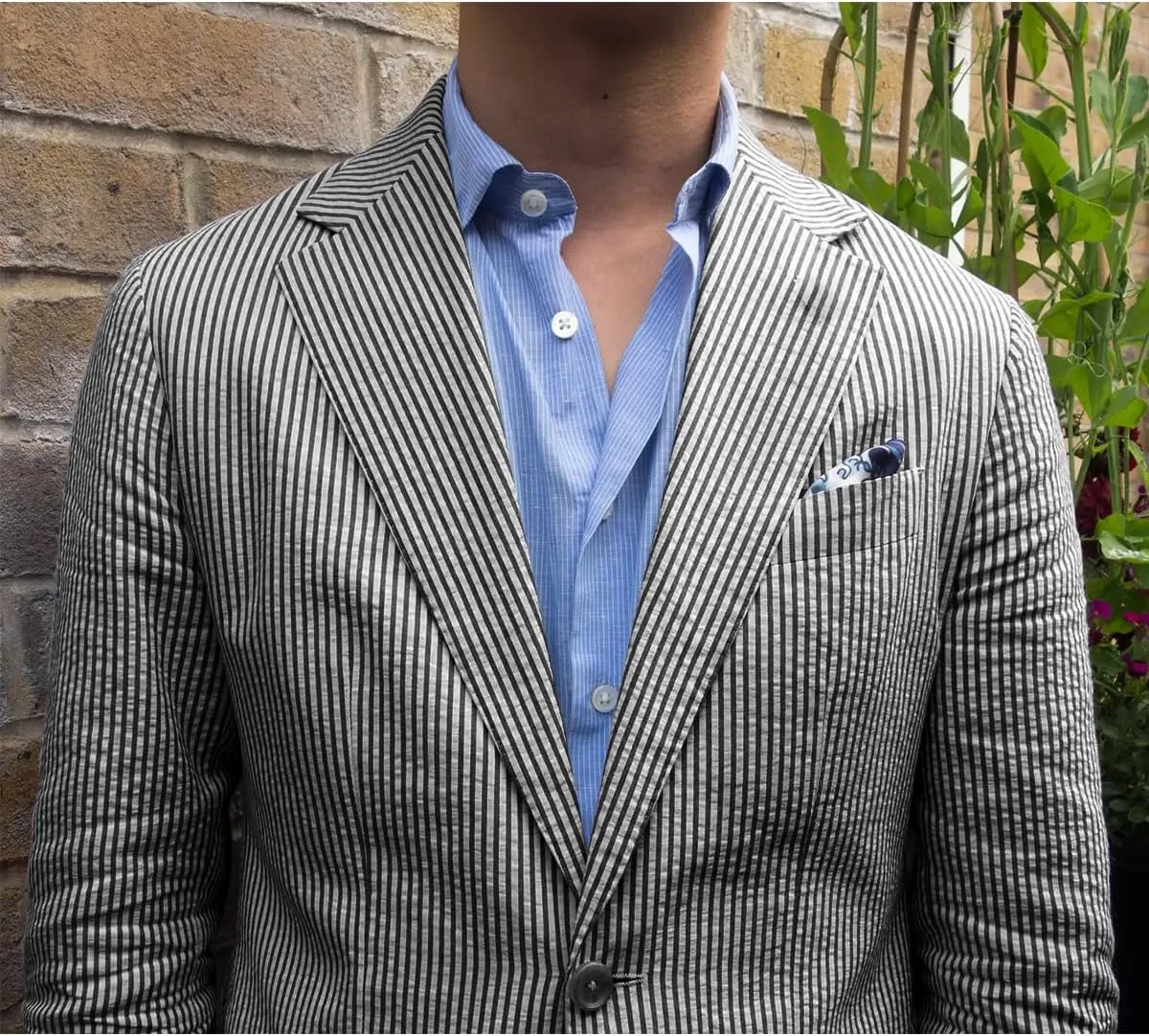Men Seersucker Suit Jacket Summer Beach Wedding Striped Blazer Slim Fit Sport Coats Suits Jackets Wedding Prom Tuxedo