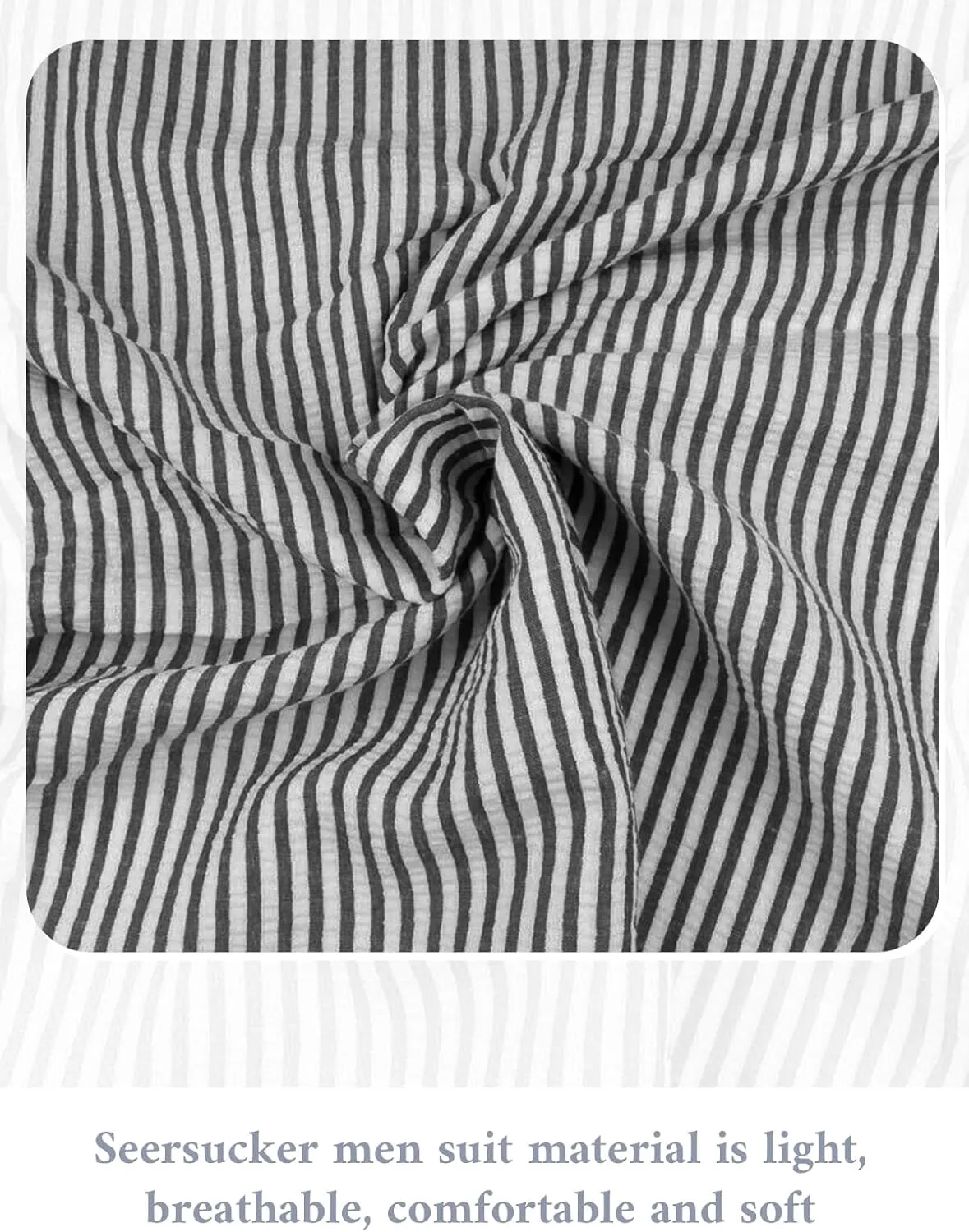 Men Seersucker Suit Jacket Summer Beach Wedding Striped Blazer Slim Fit Sport Coats Suits Jackets Wedding Prom Tuxedo