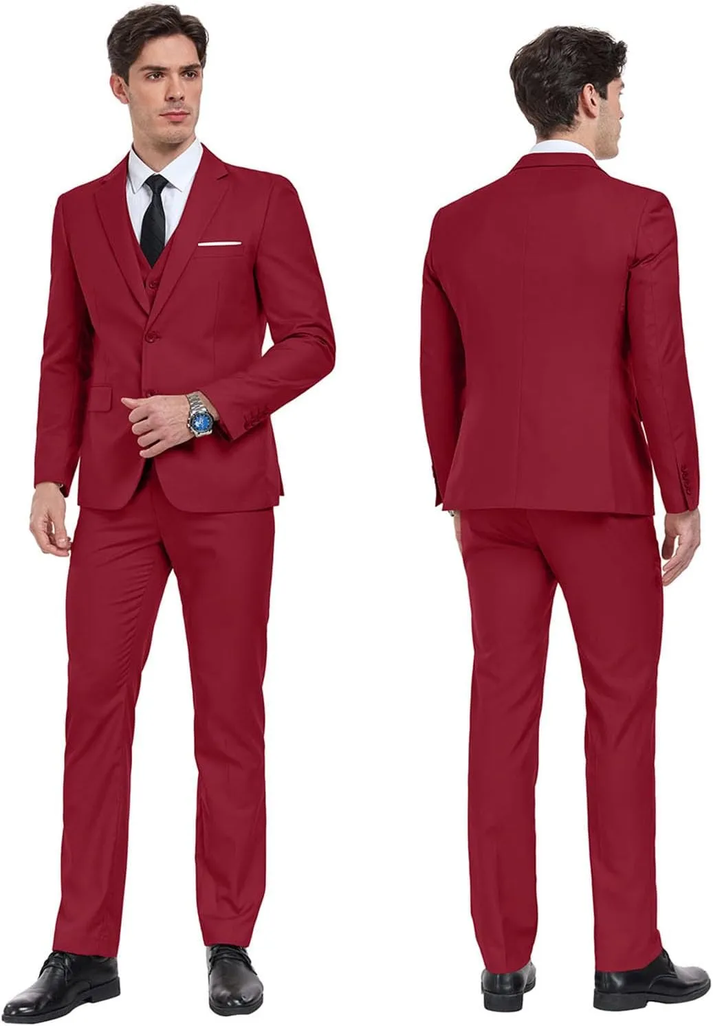 Men Suits 3 Pieces Set Slim Fit Prom Suit Tuxedo Business Formal Suit Wedding Suit Jacket Vest and Pant Suits
