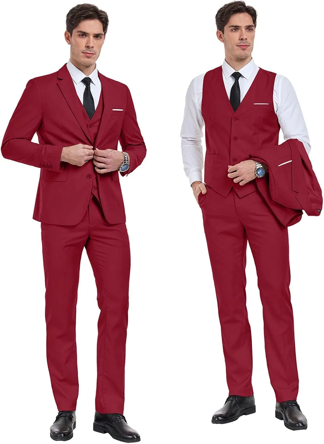 Men Suits 3 Pieces Set Slim Fit Prom Suit Tuxedo Business Formal Suit Wedding Suit Jacket Vest and Pant Suits