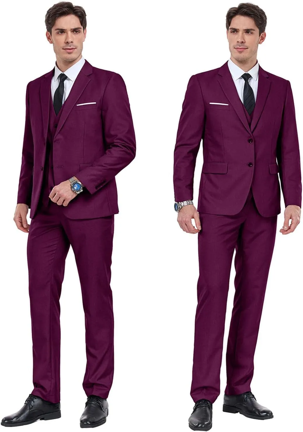 Men Suits 3 Pieces Set Slim Fit Prom Suit Tuxedo Business Formal Suit Wedding Suit Jacket Vest and Pant Suits