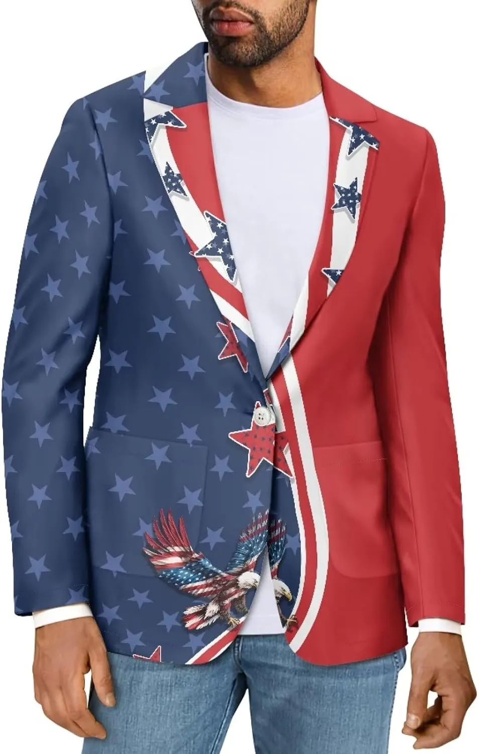 Men's Casual Blazer One Button Lightweight Sport Coats Slim Fit Suit Jacket with Pockets Business Blazer XS-5XL