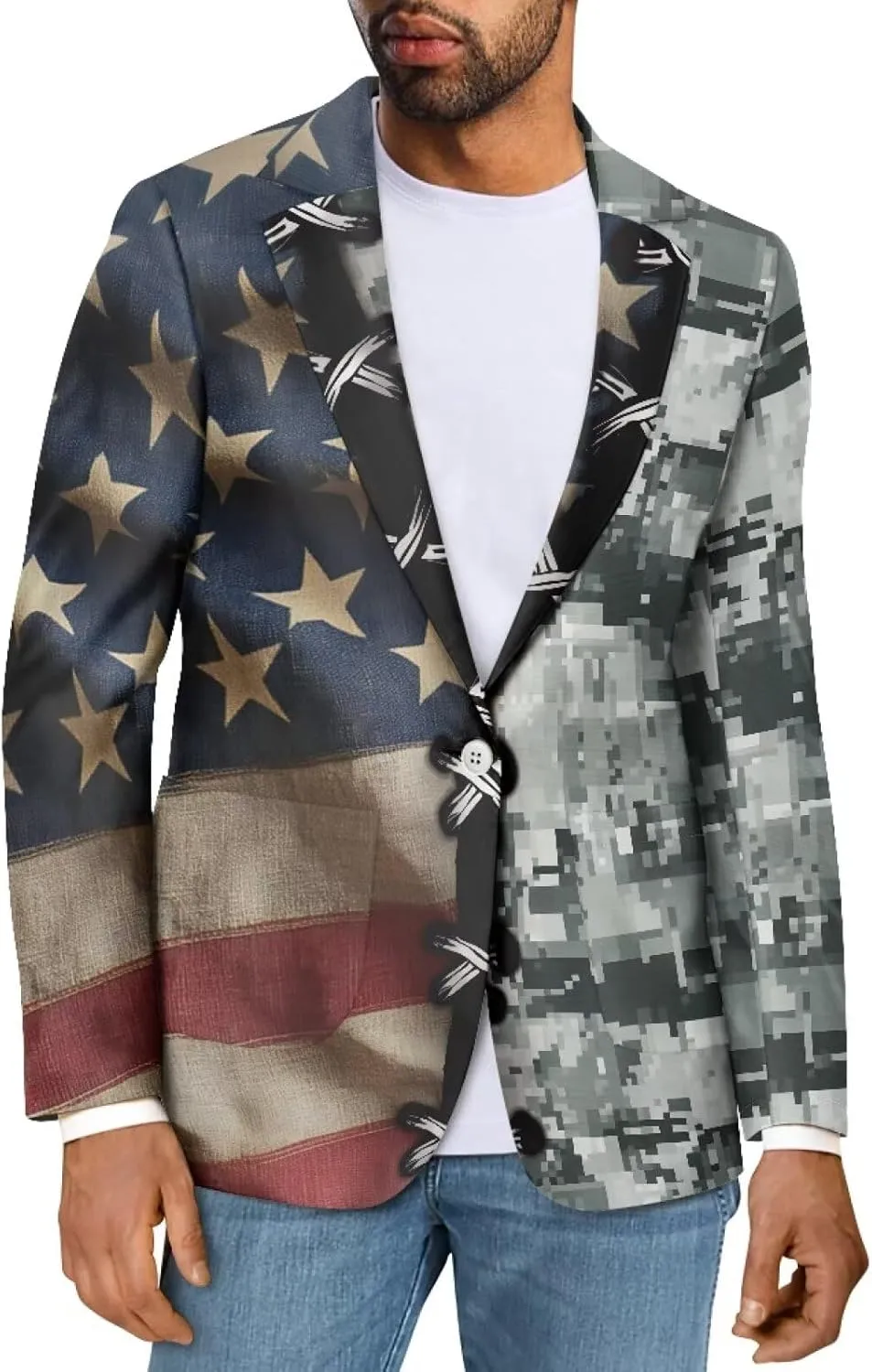 Men's Casual Blazer One Button Lightweight Sport Coats Slim Fit Suit Jacket with Pockets Business Blazer XS-5XL