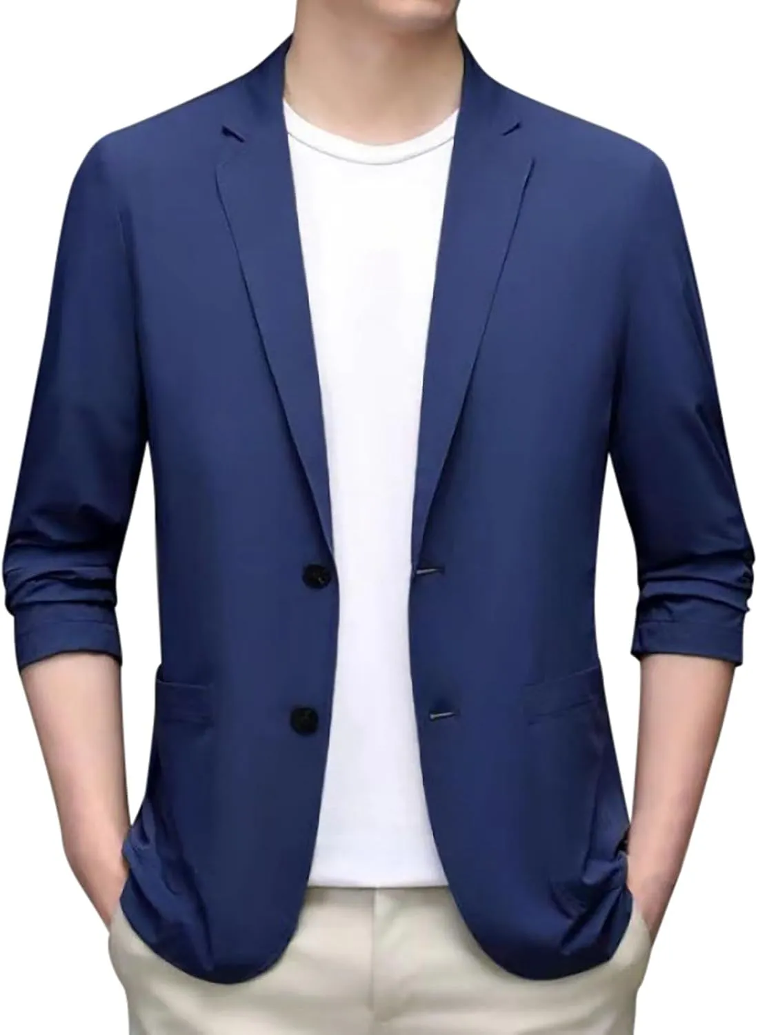 Men's Casual Blazer One Button Sport Coat Slim Fit Lightweight Suit Blazer Jacket Ugly Christmas Blazer