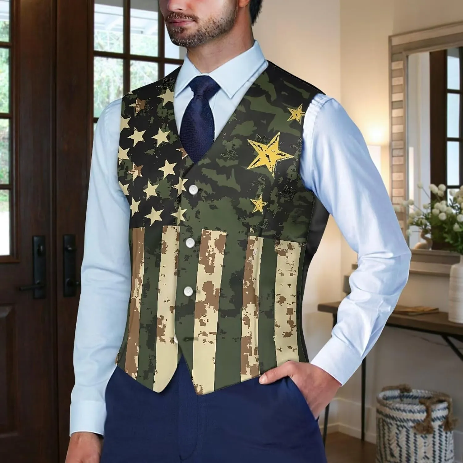 Men's Casual Business Formal Vests Suit Tuxedo Lightweight Waistcoat Slim Fit Dress Blazer Vest Jackets S-4XL