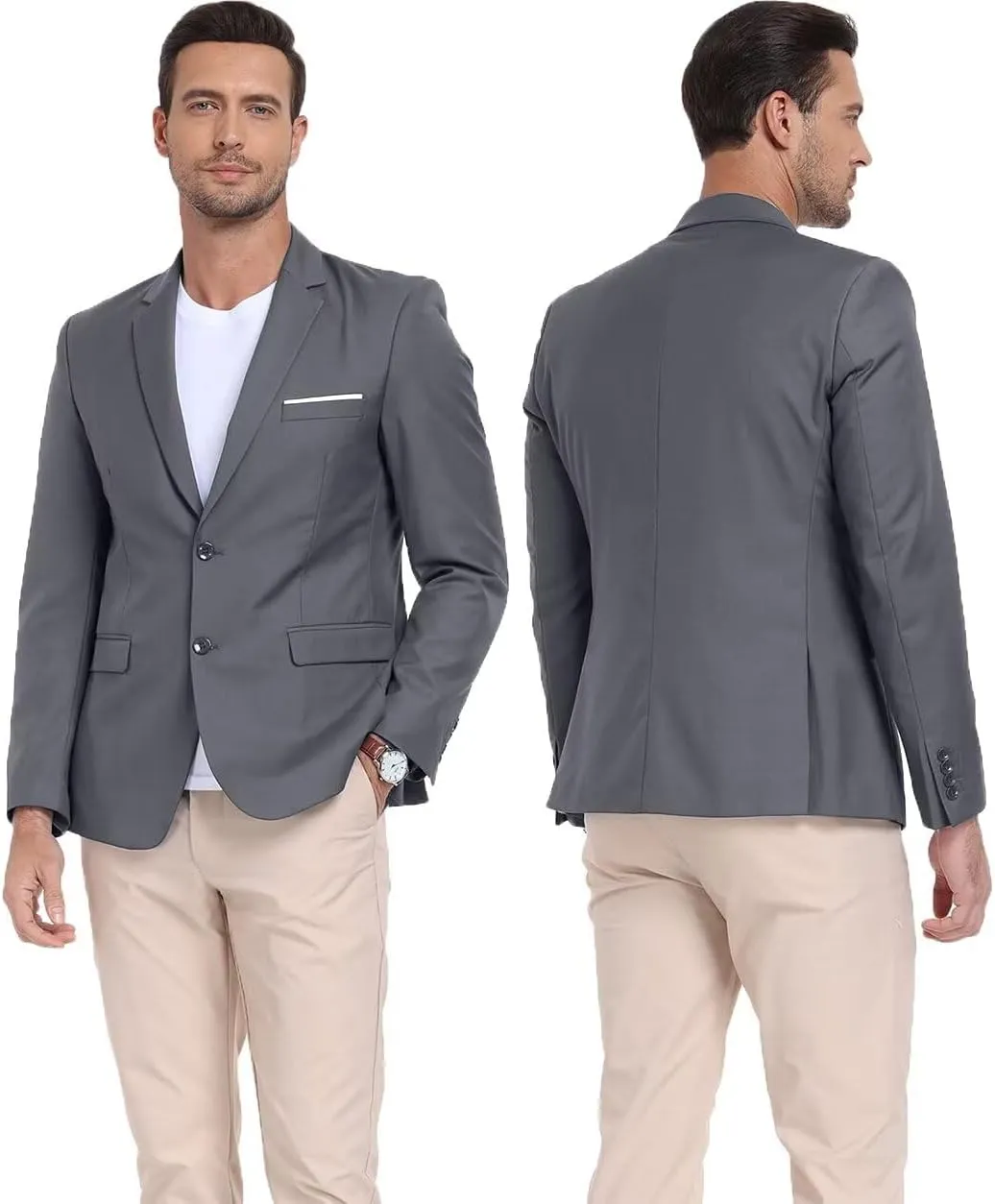 Men's Casual Suit Blazer Tux Separates Jacket Slim Fit 2 Button Lightweight Men Suits Sport Coats for Wedding Prom Party