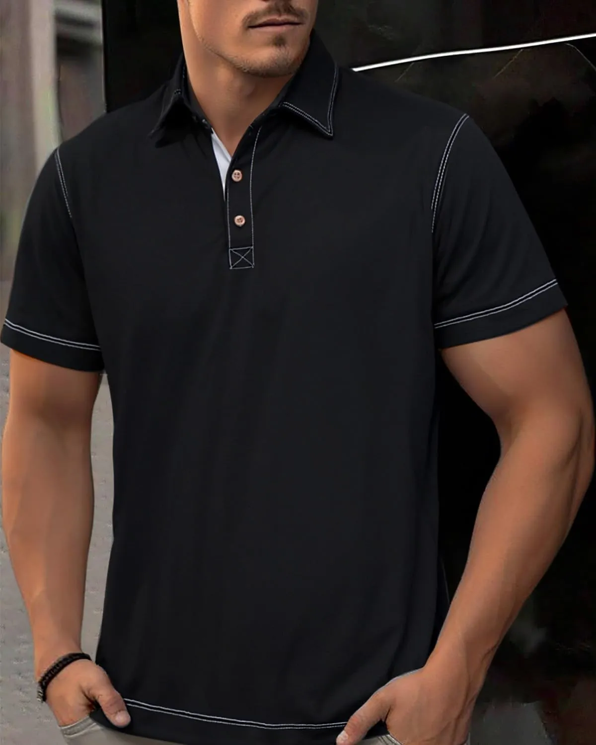 Men's Polo Shirts Quick Dry Moisture Wicking Performance Golf Shirt for Summer Comfort