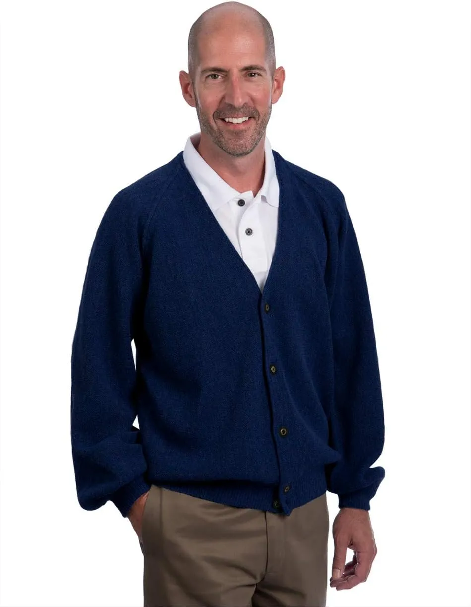  Men's Retro Pro 100% Pure Alpaca Cardigan, Breathable, Lightweight, Cozy & Luxurious Vintage Golf Sweater