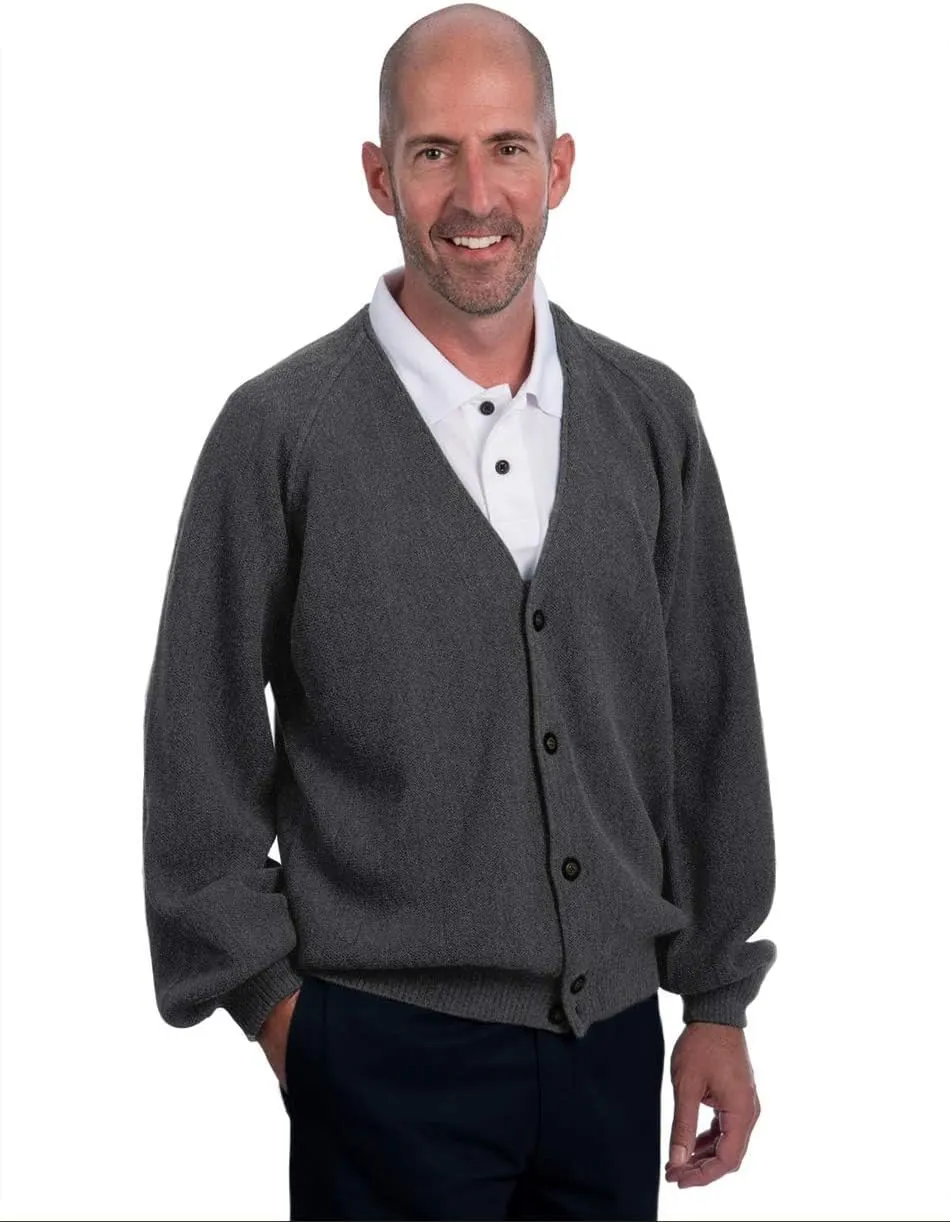  Men's Retro Pro 100% Pure Alpaca Cardigan, Breathable, Lightweight, Cozy & Luxurious Vintage Golf Sweater