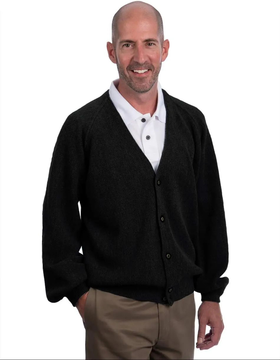  Men's Retro Pro 100% Pure Alpaca Cardigan, Breathable, Lightweight, Cozy & Luxurious Vintage Golf Sweater