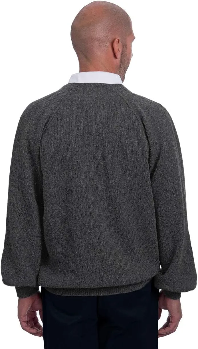  Men's Retro Pro 100% Pure Alpaca Cardigan, Breathable, Lightweight, Cozy & Luxurious Vintage Golf Sweater