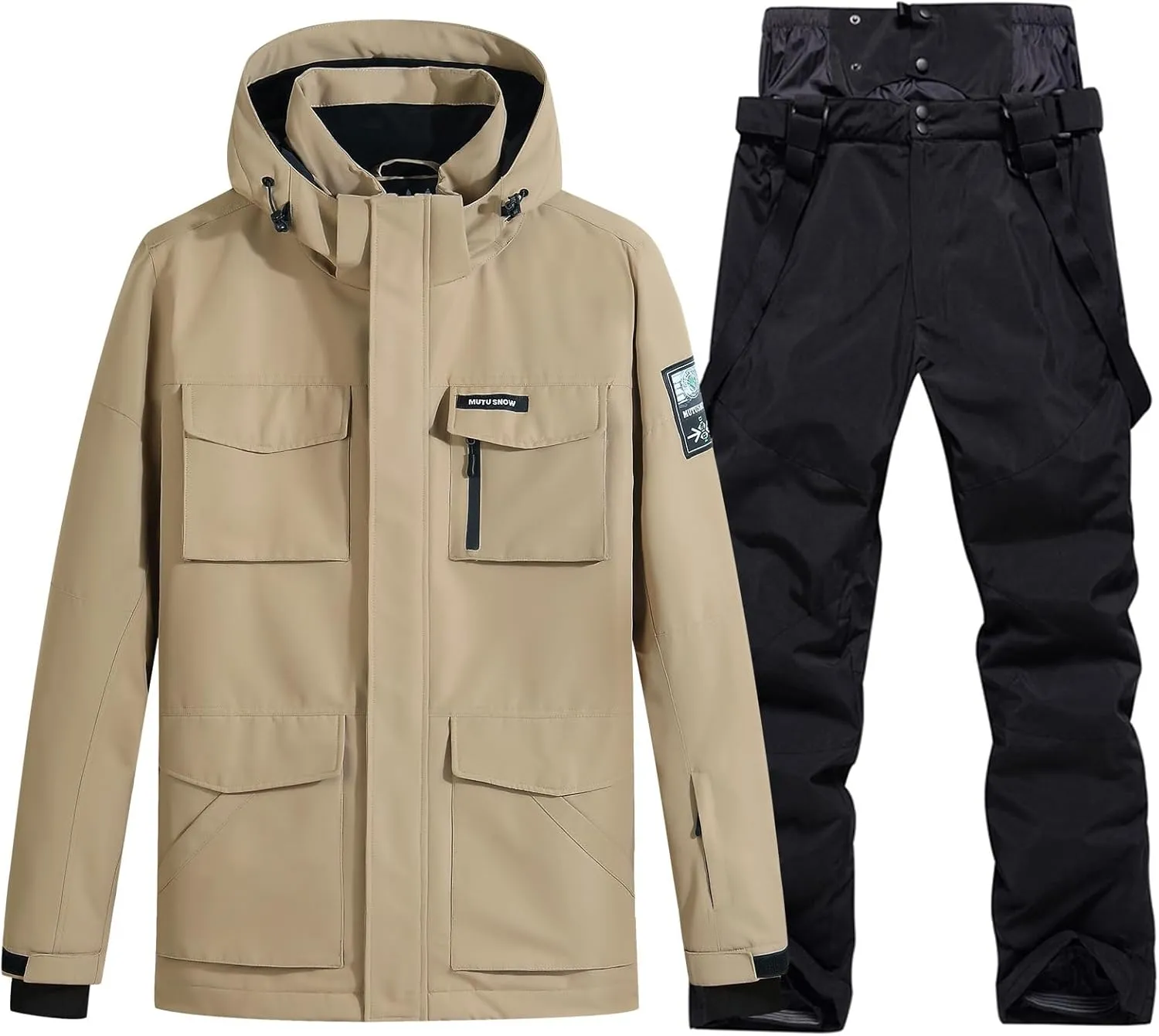 Men's Ski Jacket and Pants Set Waterproof Snowsuit Windproof Snow Suit Winter Outdoor Ski Suit