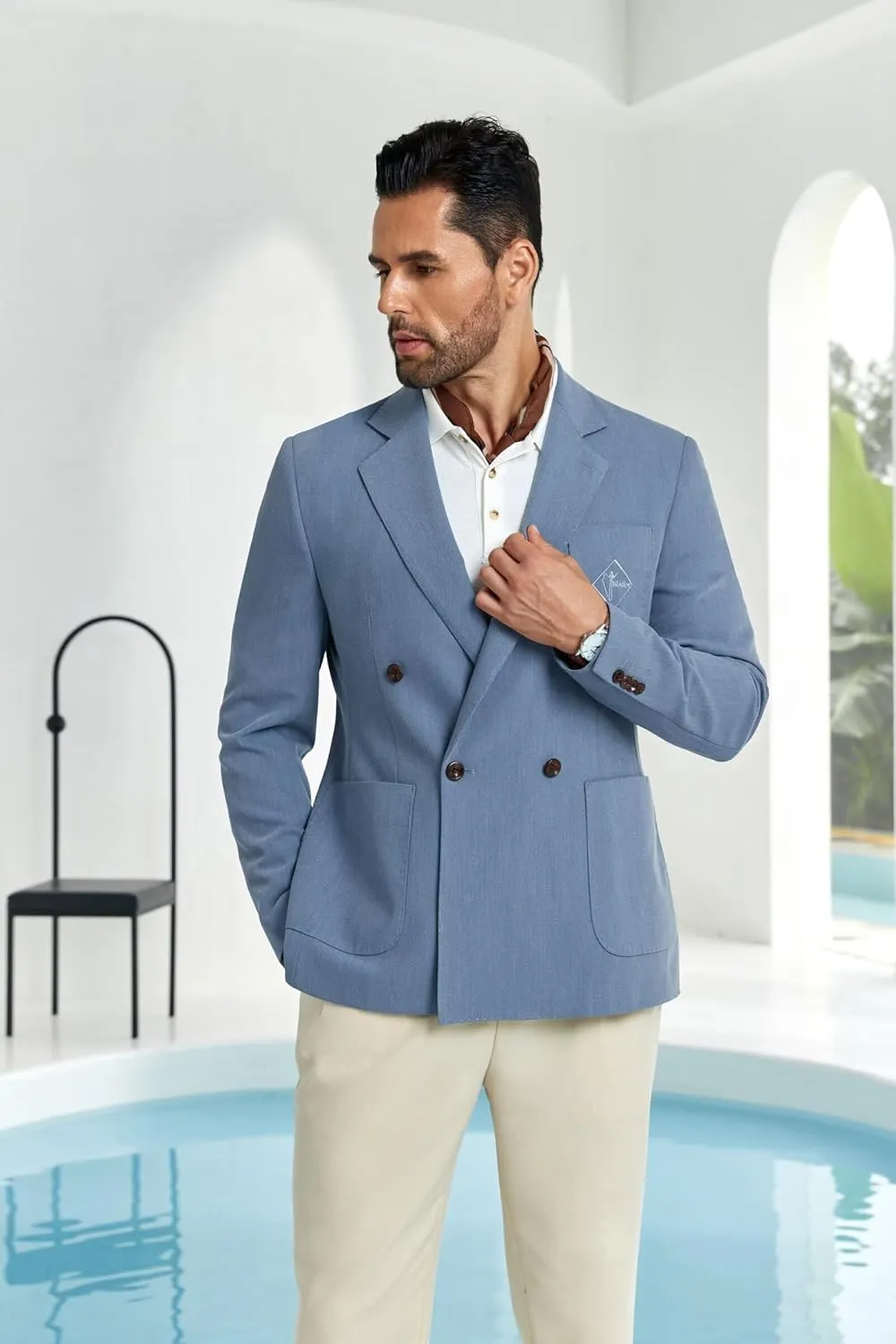 Mens Suit Jacket Slim Fit Blazer for Men Business Suit Blazer Lightweight Casual Sport Coats for Daily Summer Wedding