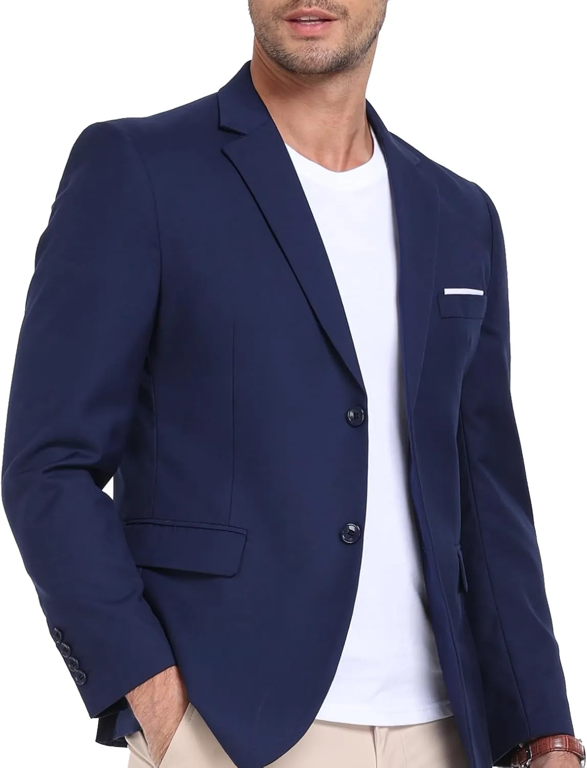 Mens Suit Jacket Slim Fit Blazer for Men Business Suit Blazer Lightweight Casual Sport Coats for Daily Summer Wedding