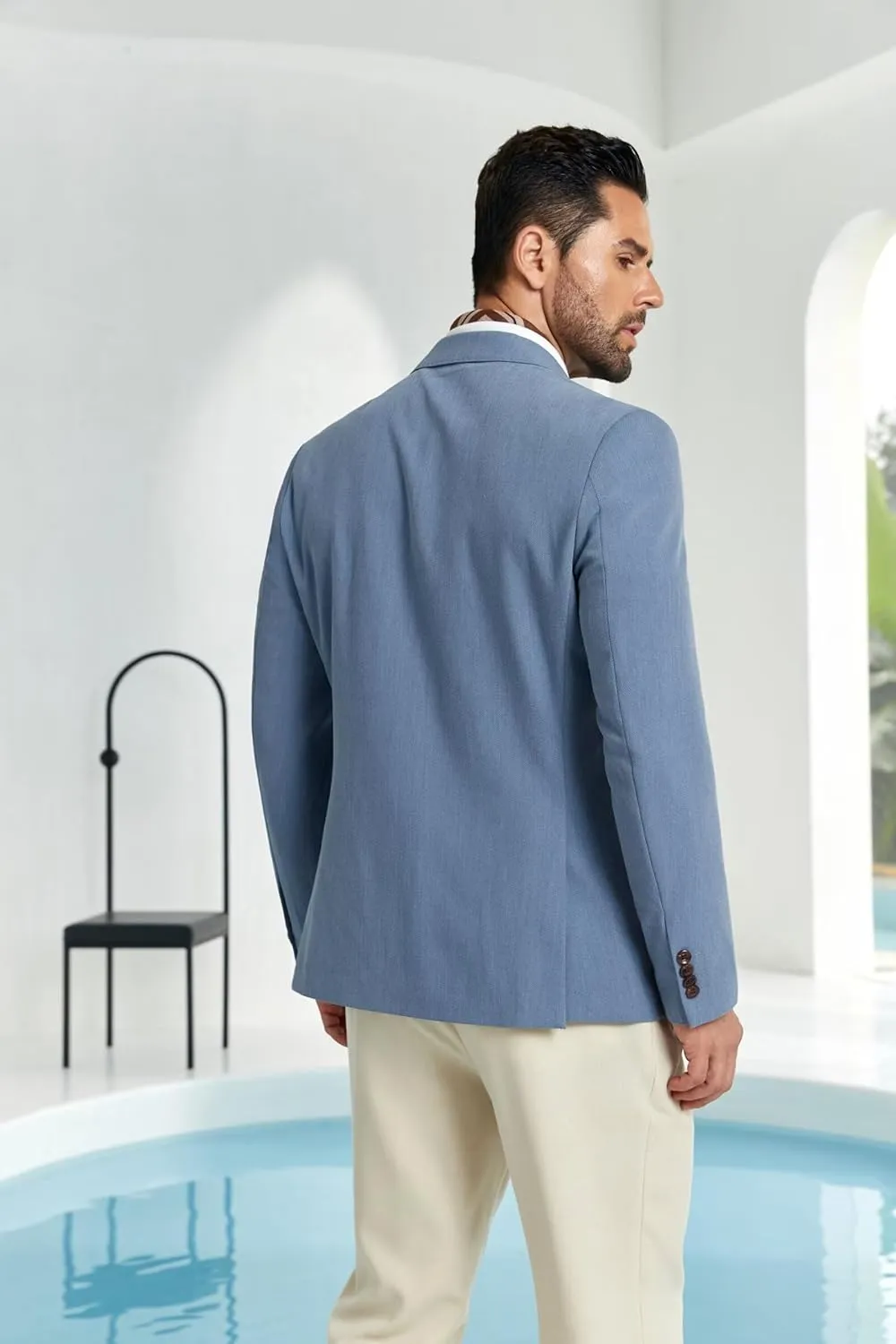 Mens Suit Jacket Slim Fit Blazer for Men Business Suit Blazer Lightweight Casual Sport Coats for Daily Summer Wedding