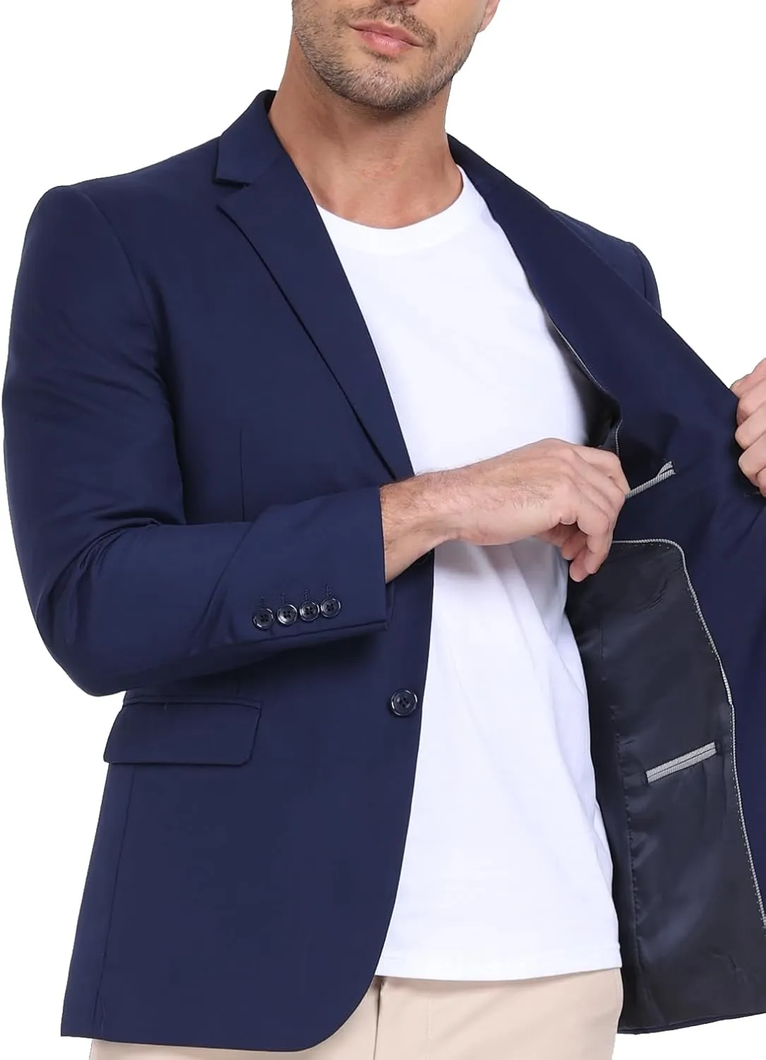 Mens Suit Jacket Slim Fit Blazer for Men Business Suit Blazer Lightweight Casual Sport Coats for Daily Summer Wedding