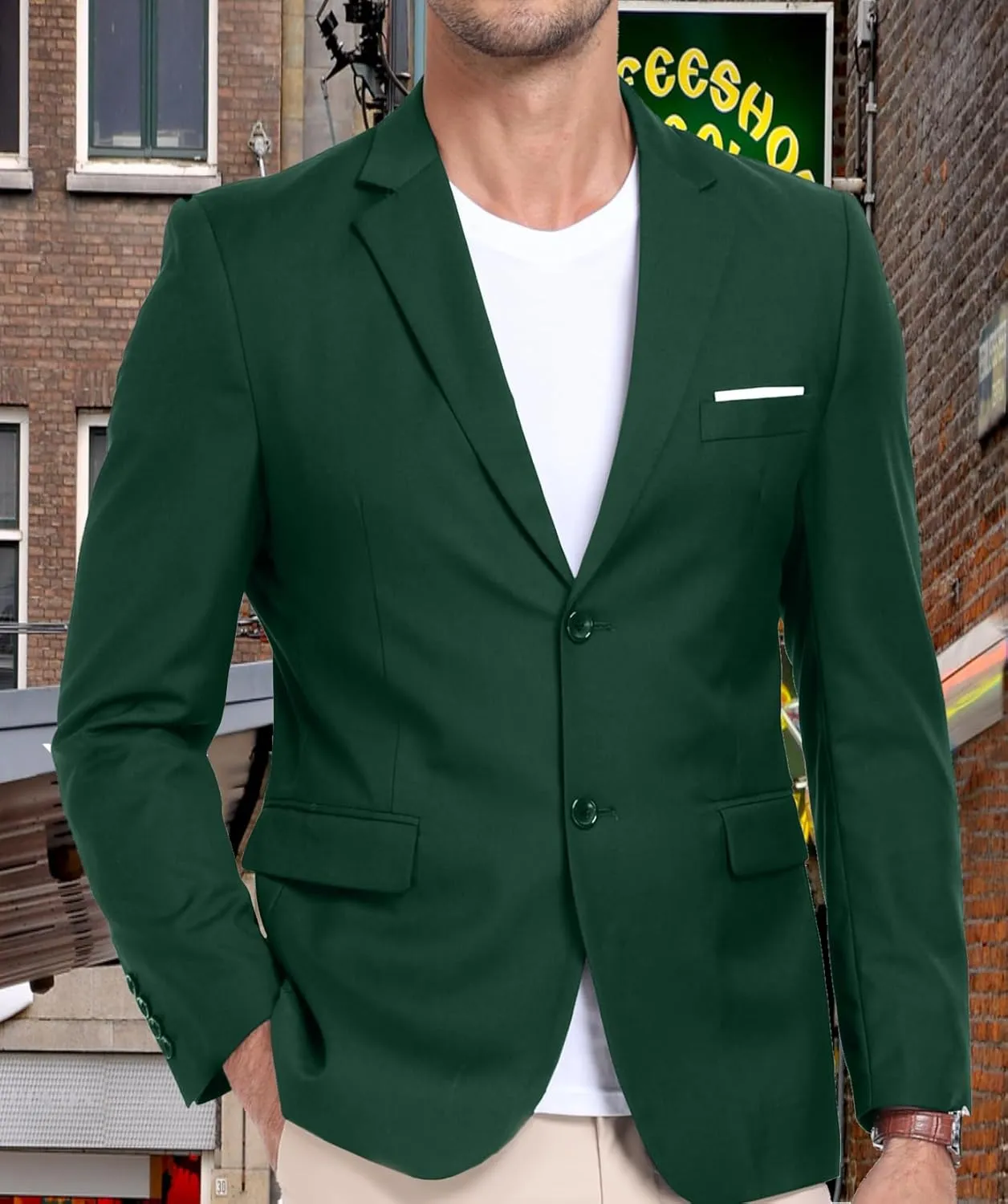 Mens Suit Jacket Slim Fit Blazer for Men Business Suit Blazer Lightweight Casual Sport Coats for Daily Summer Wedding