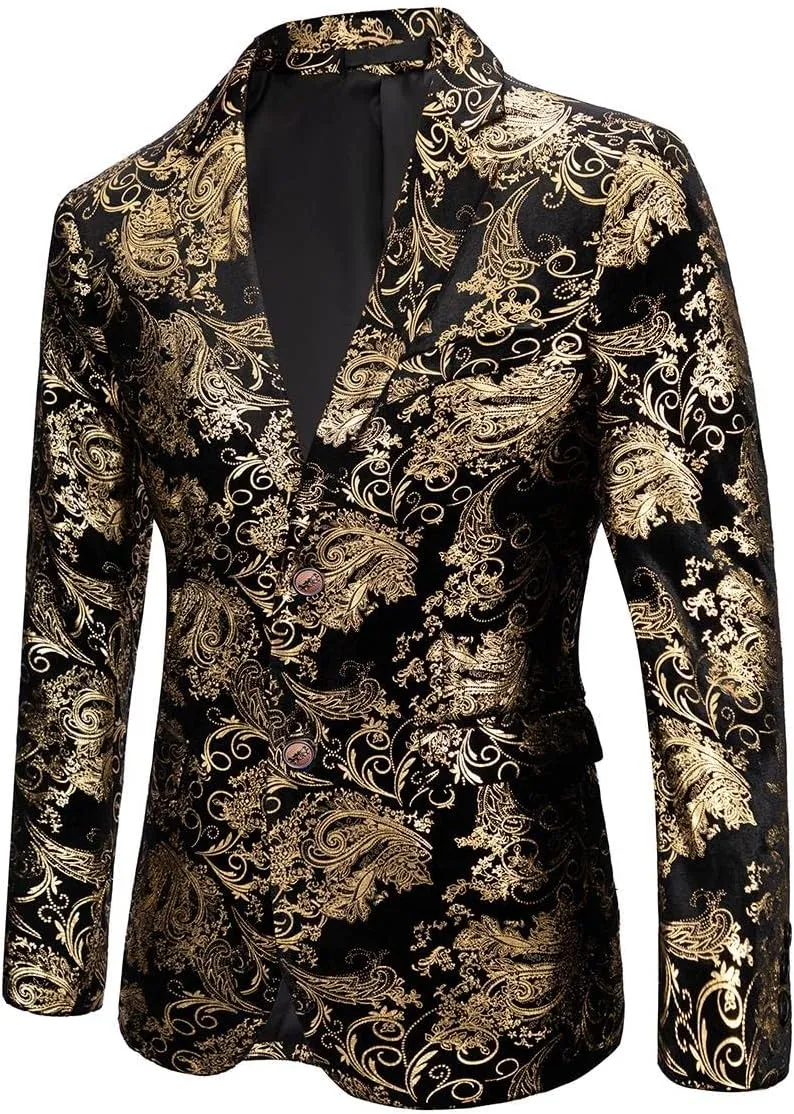 Mens Suit Slim Fit 2 Piece Formal Skinny Floral Tuxedo Suit Set Shawl Lapel for Wedding Dinner Party
