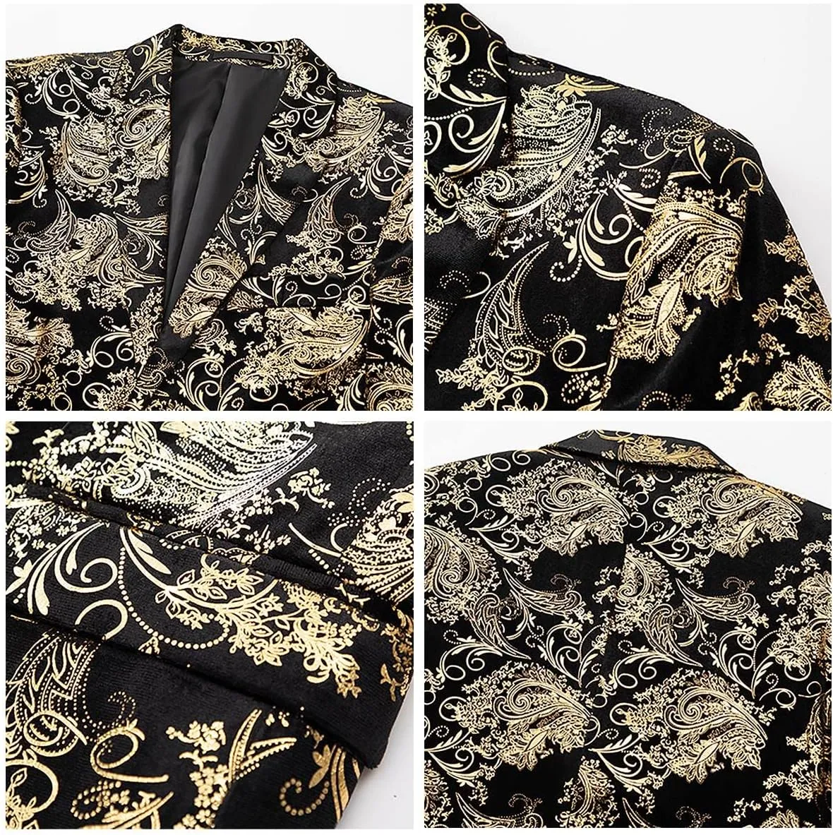 Mens Suit Slim Fit 2 Piece Formal Skinny Floral Tuxedo Suit Set Shawl Lapel for Wedding Dinner Party