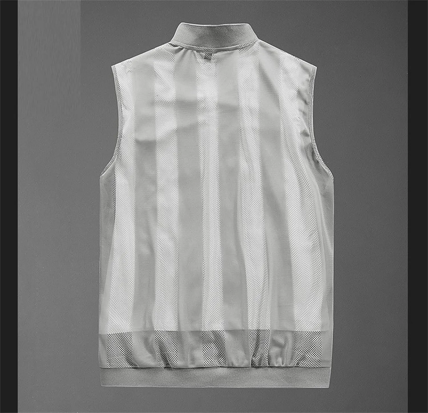 Men's Summer Vest Casual Lightweight Breathable Mesh Cycling Travel Zip Vest